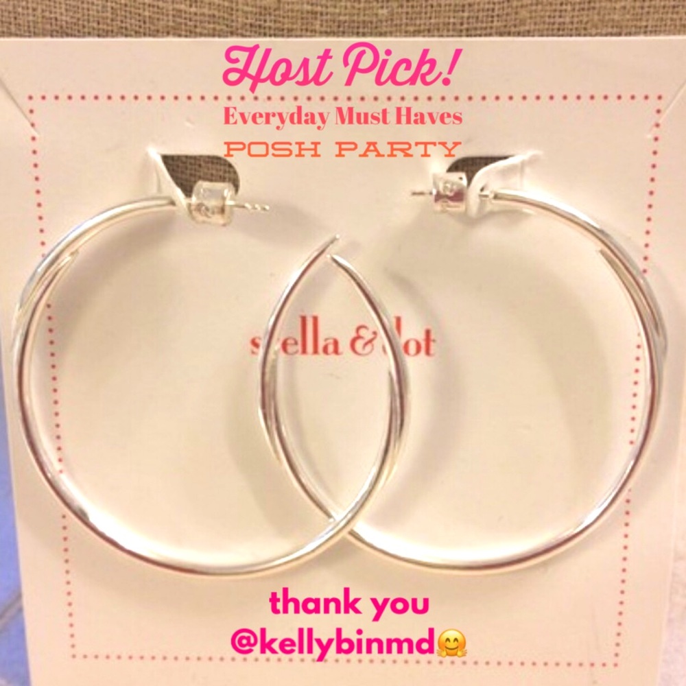 :: S&D Signature SIlver Hoops Sterling Silver
